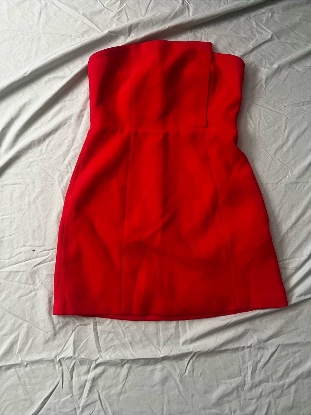 Strapless Red Mini Dress - Classic Sheath Style